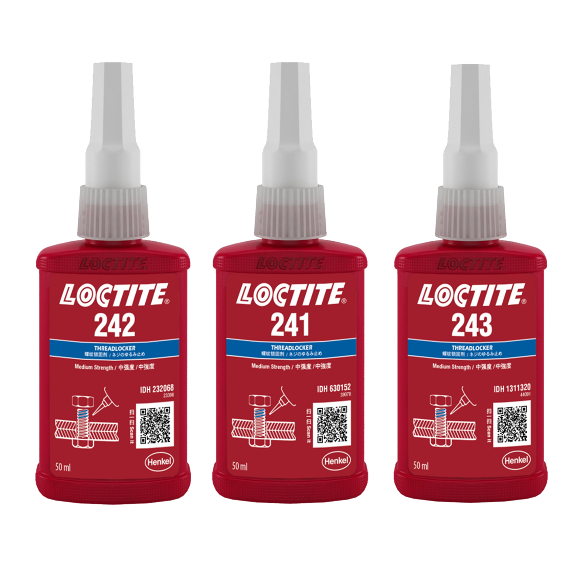 Wyw02 Loctite 243 Threadlocker ارتفاع درجة الحرارة اللاهوائية لاصق ختم معدني عالمي